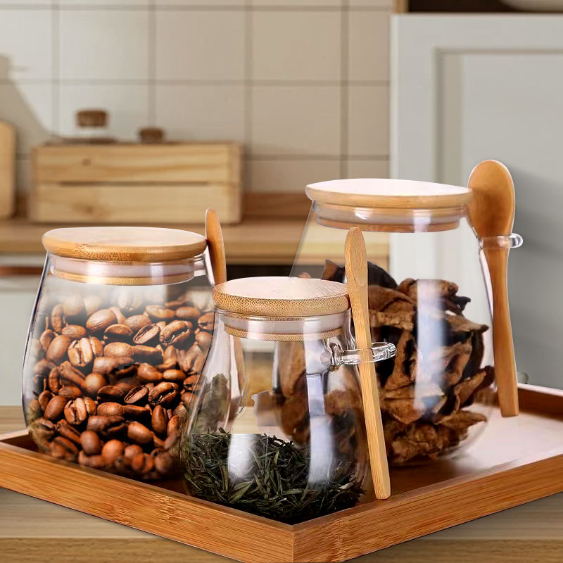 Food Storage Glass Set - Pot en verre scellé de 34oz