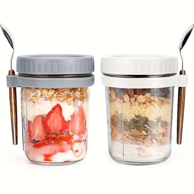 Food Storage Glass Set - Tasse à flocons d'avoine en verre,