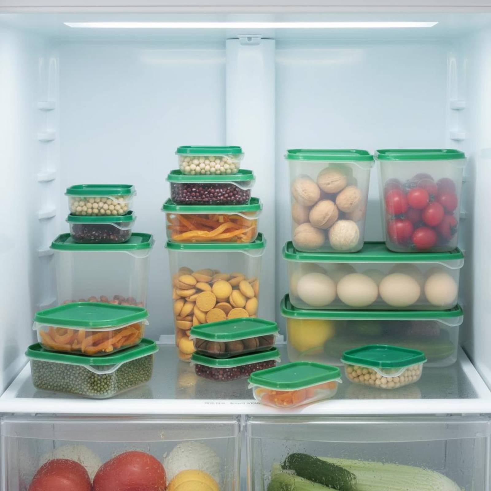 Food Storage With Lids - Ensemble de 17 boîtes de rangement