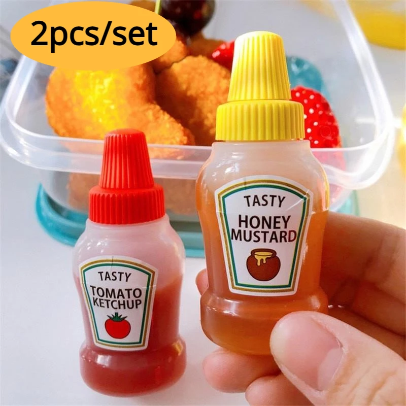 Salad Dressing Bottle - Lot de 2 mini-bouteilles de ketchup