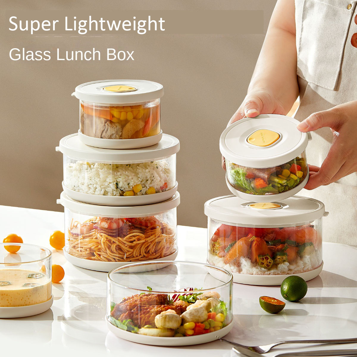 Food Storage Tupperware - Ensemble de tupperware en verre, conteneurs