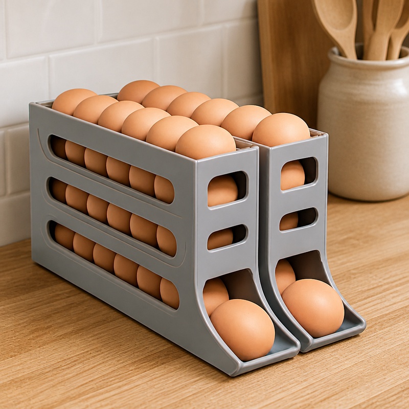 Egg Storage Holder - Porte-œufs automatique à 4 niveaux avec