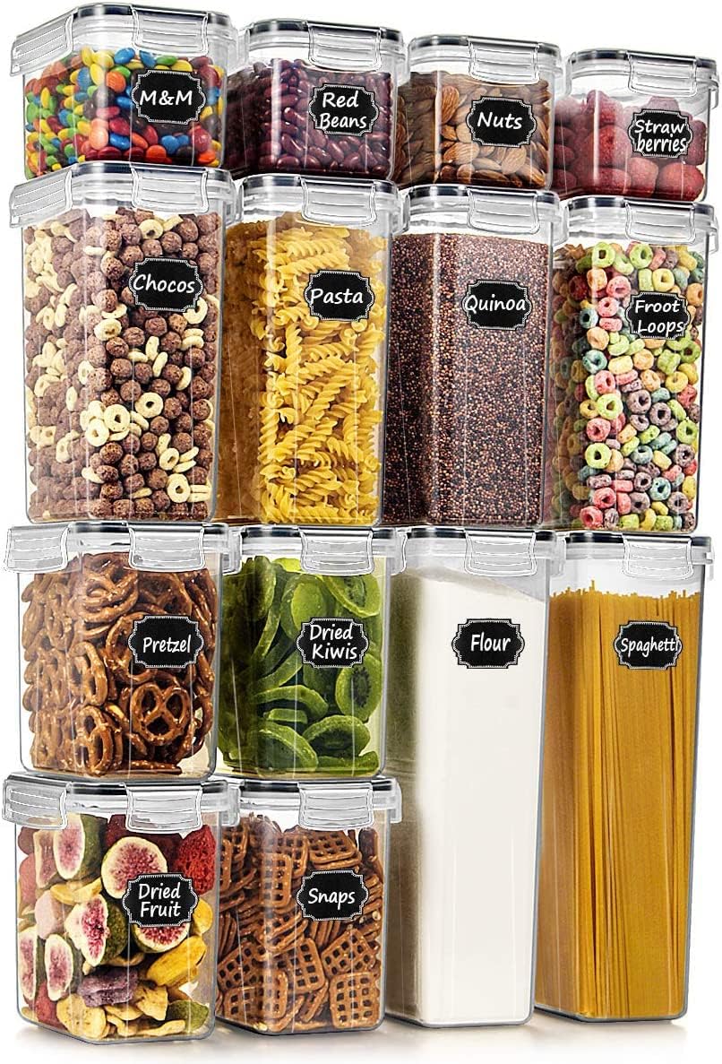 Food Storage Acrylic Containers - Contenants de stockage alimentaire hermétiques, ensemble