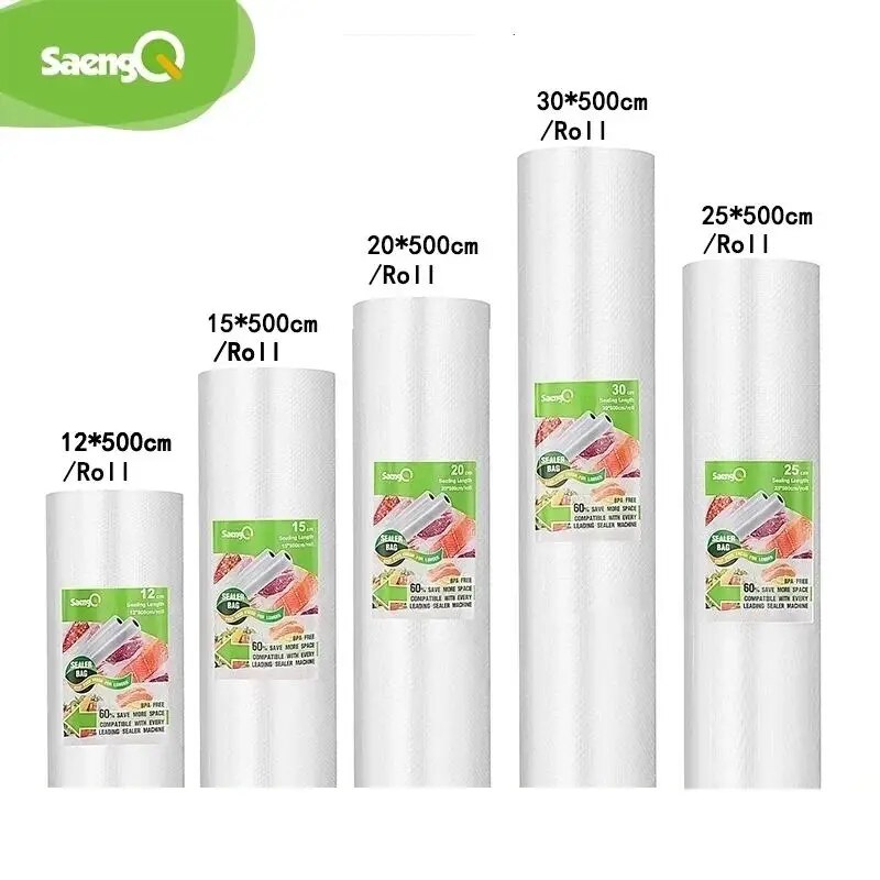 Food Storage Vacuum Seal - SaengQ-Lot de rouleaux de sacs sous