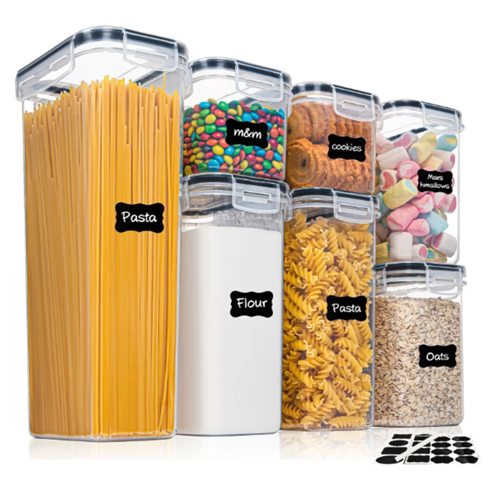 Food Storage Acrylic Containers - Ensemble de 7 contenants alimentaires pour