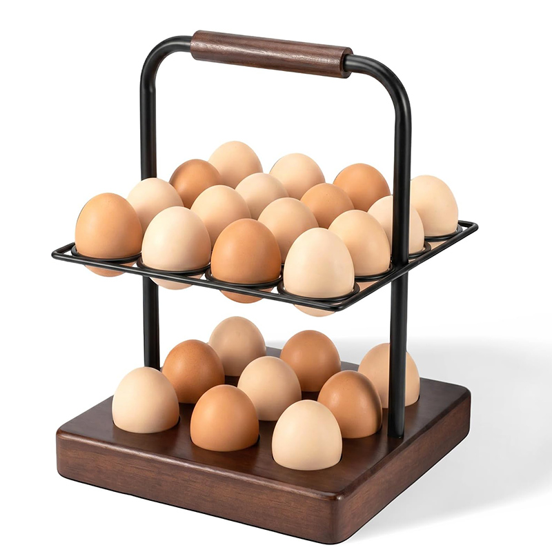 Egg Storage Holder - Porte-œufs de style farmhouse pour comptoir,