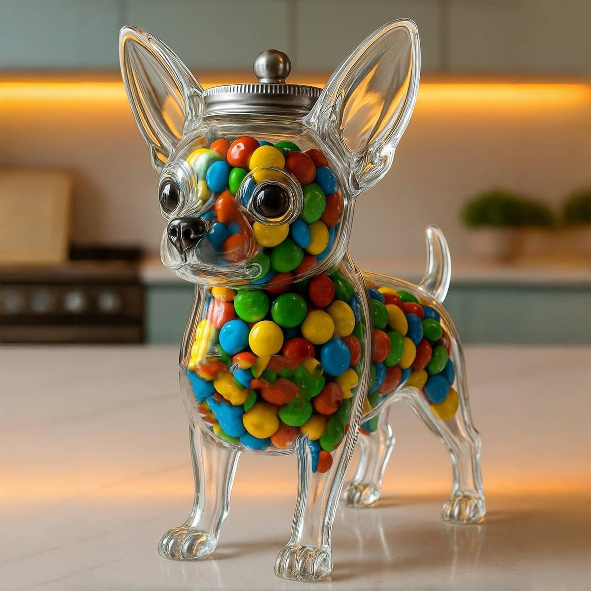 Food Storage Glass Set - Récipient en forme de chihuahua pour