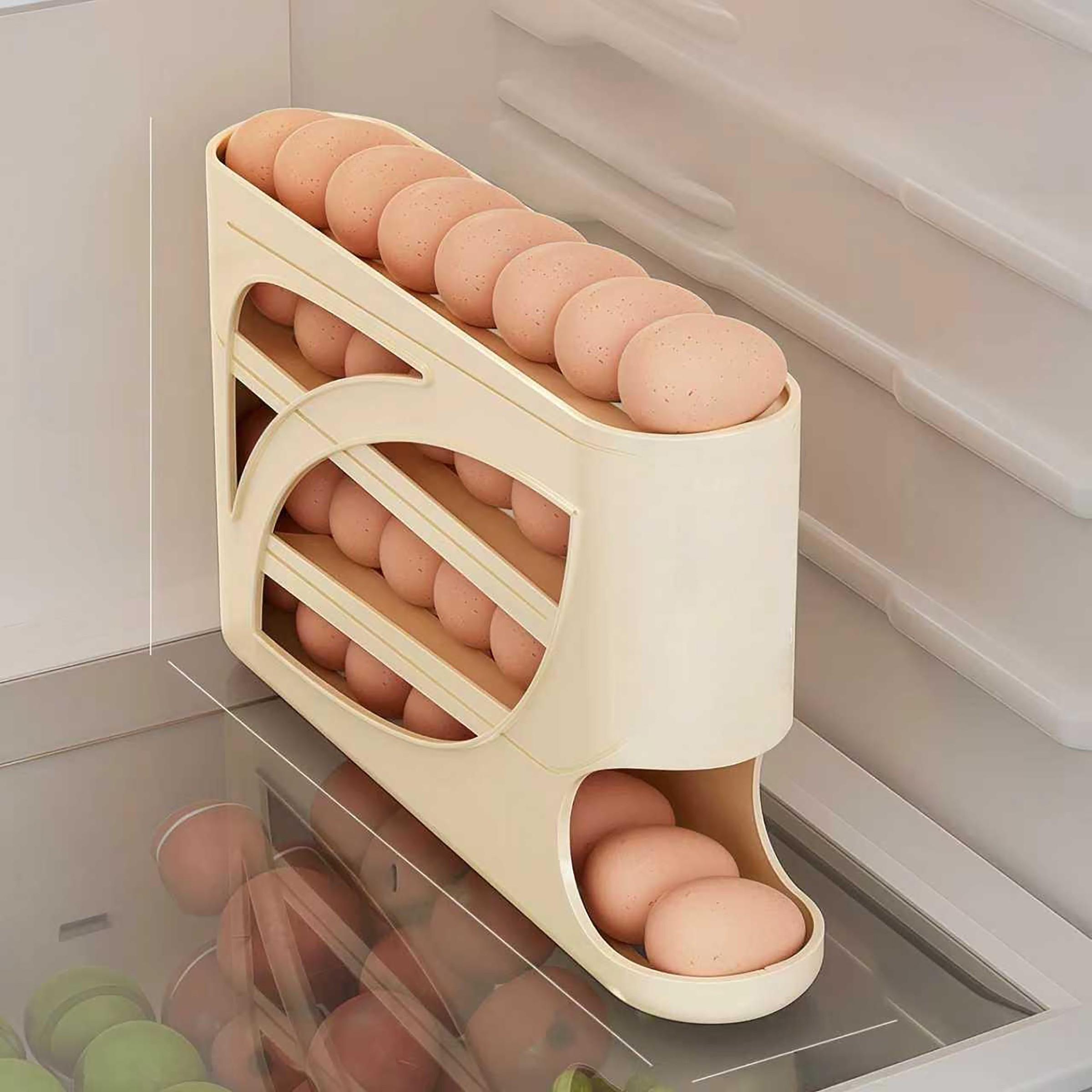 Egg Storage Holder - Distributeur d'œufs roulant pour réfrigérateur -