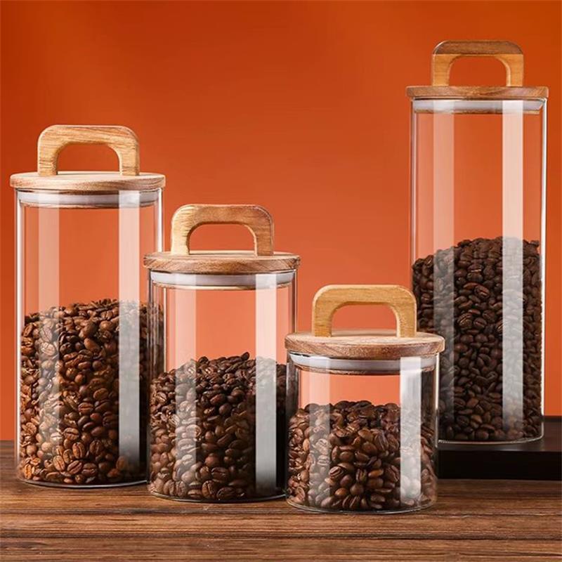 Food Storage Jars With Lids - Pot en verre transparent avec couvercle