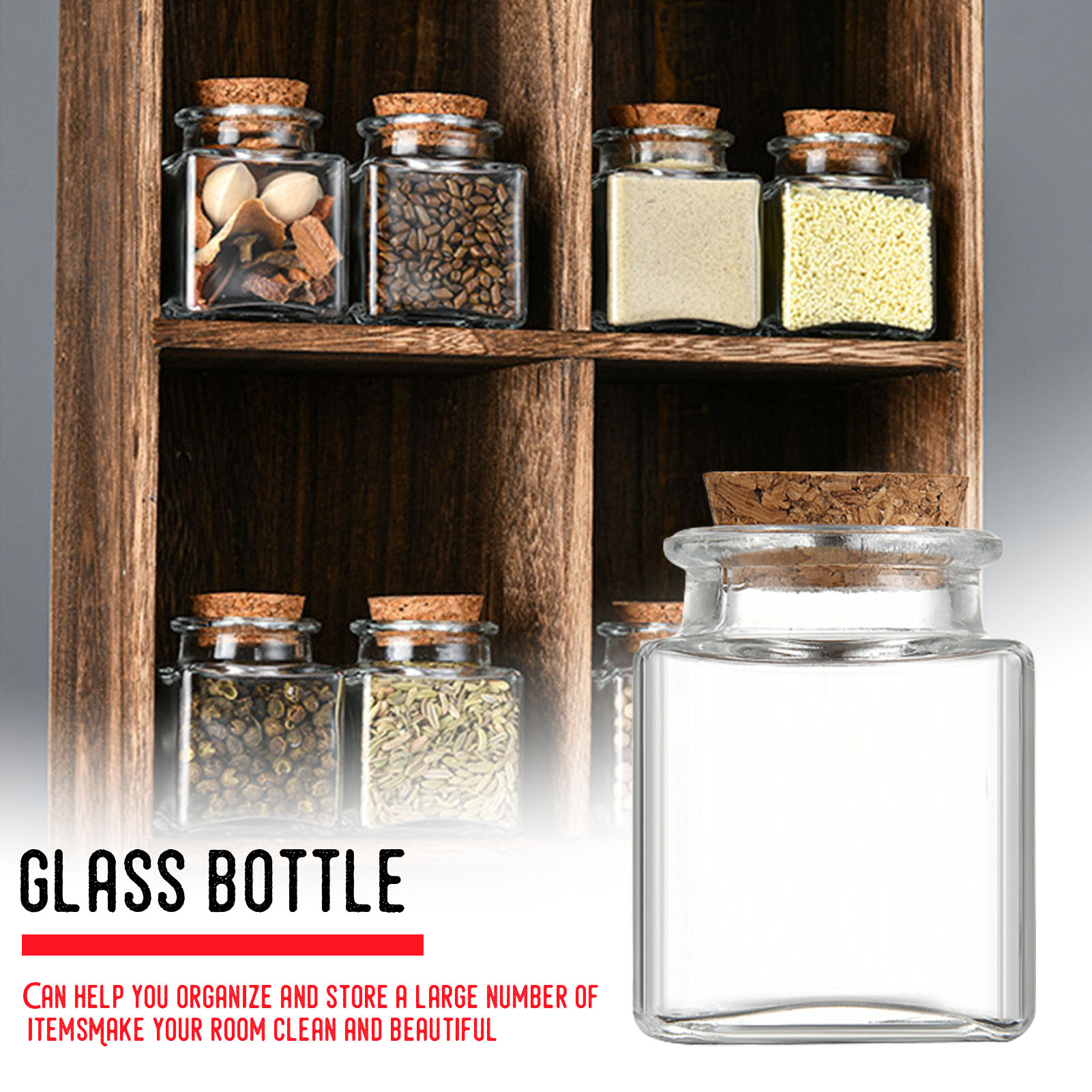 Food Storage Jars With Lids - Pots de stockage en verre, organisateur