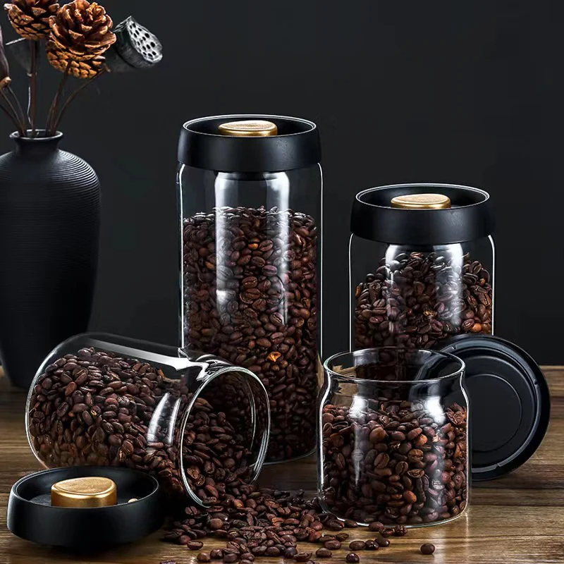Food Storage Glass Set - Pot scellé sous vide pour grains