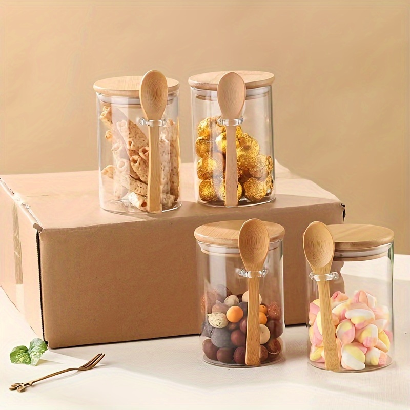 Food Storage Glass Set - Pot à bonbons de 280 ml,