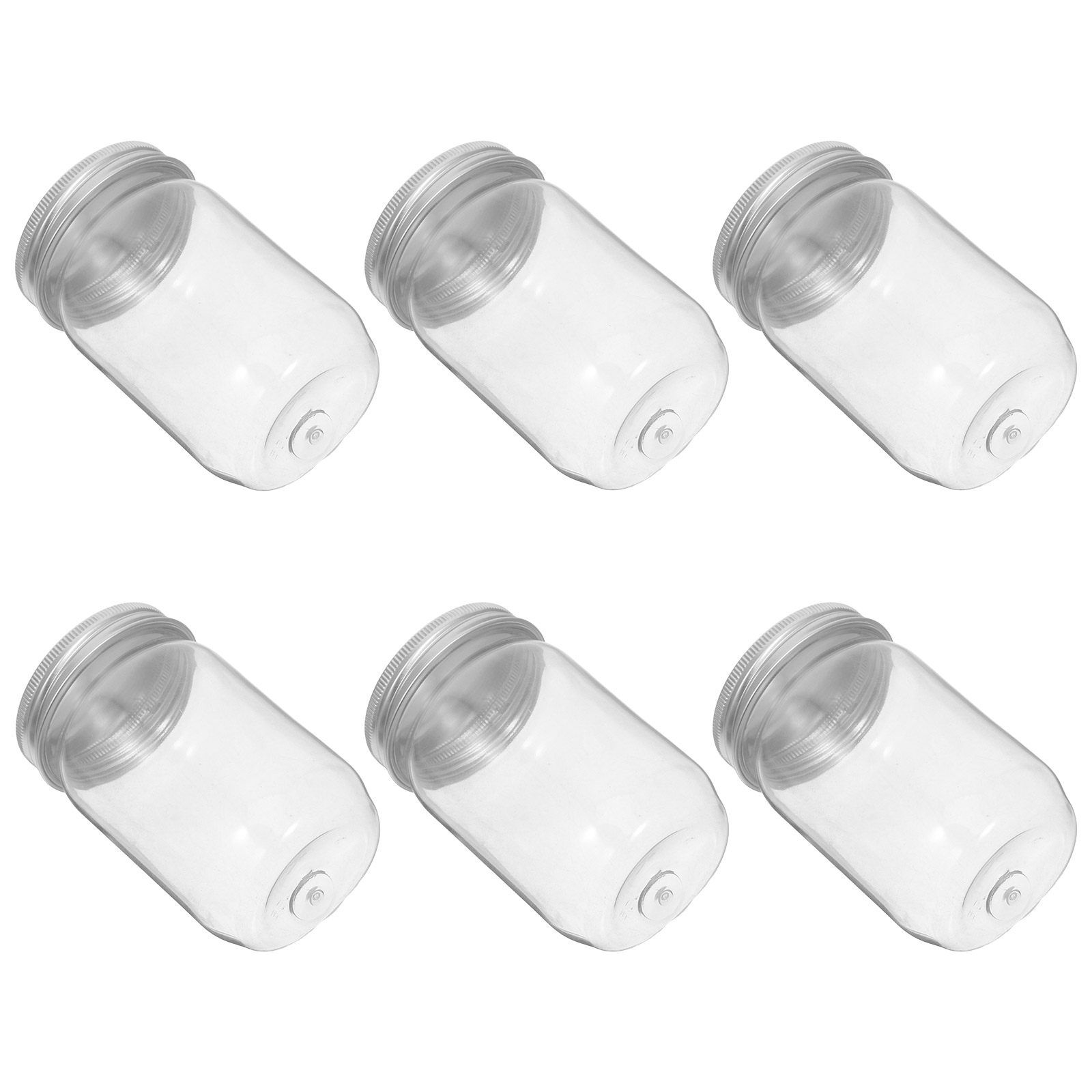 Food Storage With Lids - 6 pots en plastique transparent avec