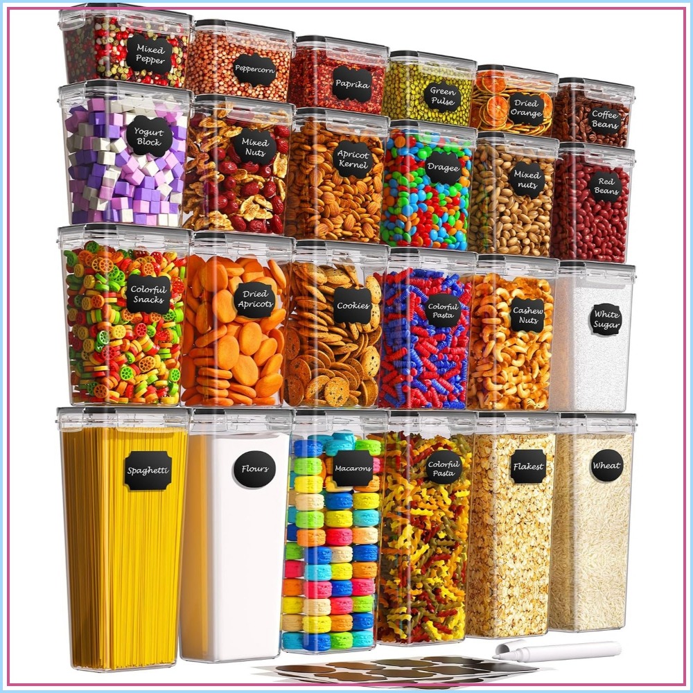 Food Storage With Lids - 24 contenants hermétiques pour aliments avec