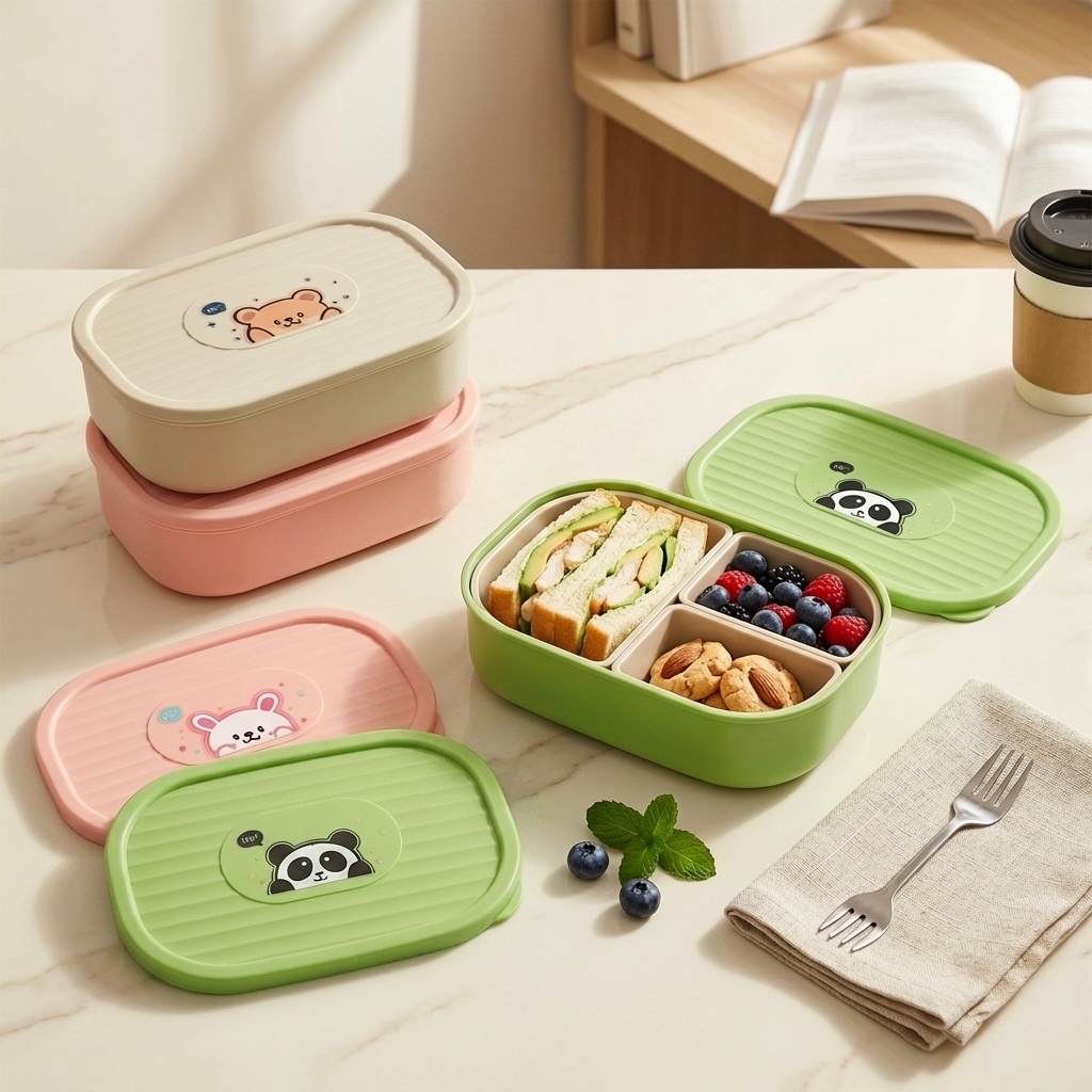Food Storage Dividers - Boîte à lunch en plastique mignonne