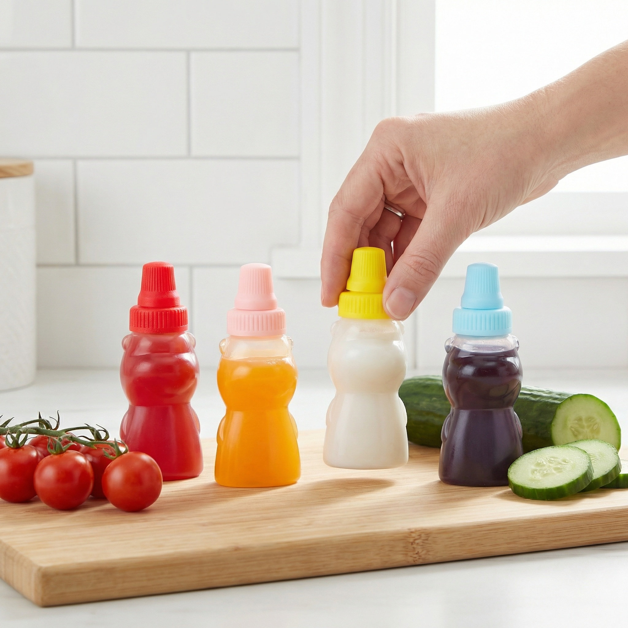 Salad Dressing Bottle - Lot de 8 mini-bouteilles à condiments
