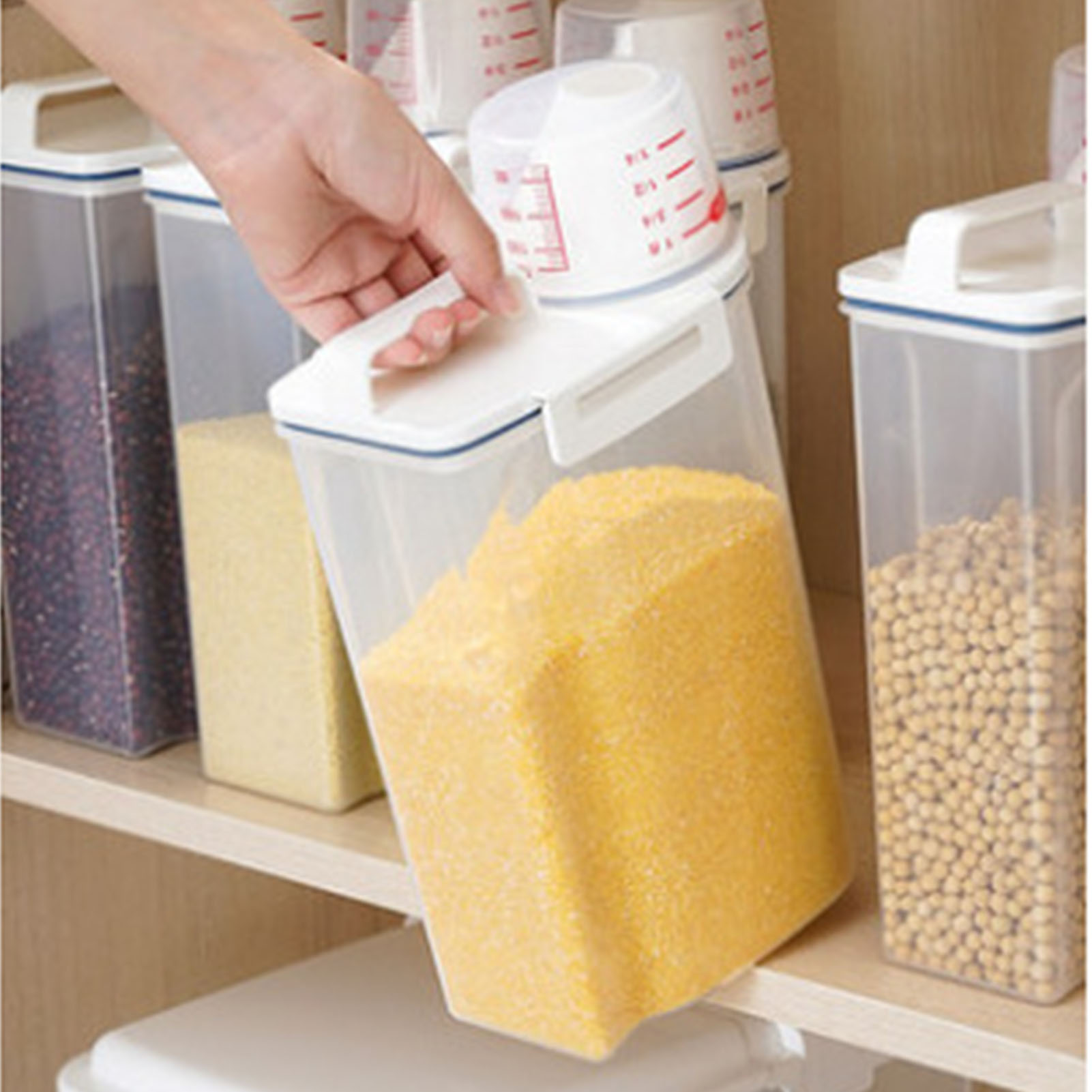 Food Storage Acrylic Containers - Conteneur à céréales, baril de stockage