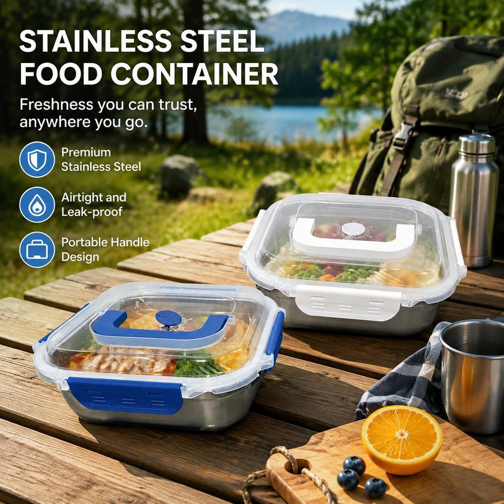 Food Storage Not Plastic - Boîte de conservation alimentaire en acier