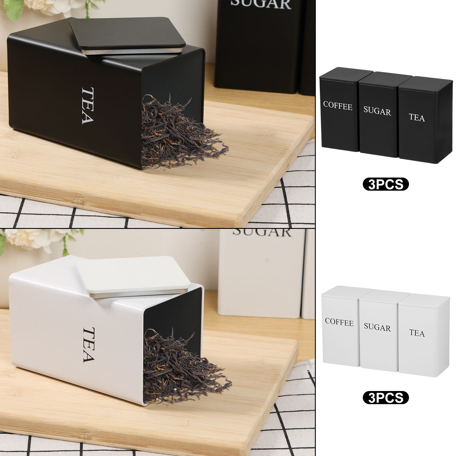 3 pièces boîtes de stockage de - Food Storage Jars With Lids avis et prix