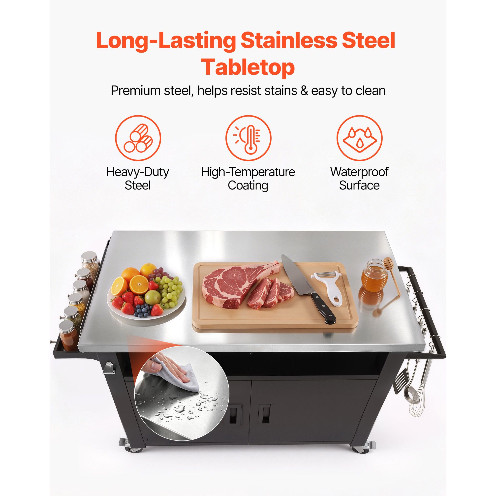 Chariot de barbecue extérieur  - Food Storage Kitchen Cabinet avis et prix