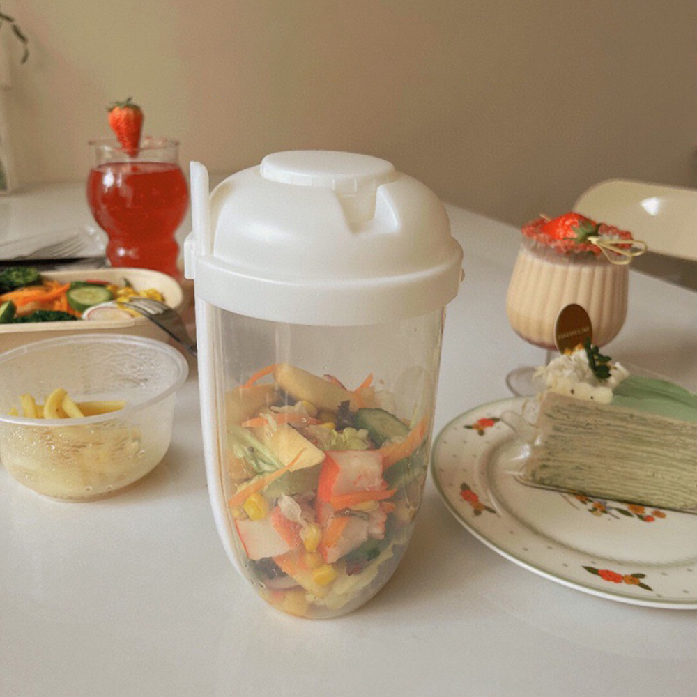 Shaker à salade portable blanc - Salad Dressing Bottle avis et prix
