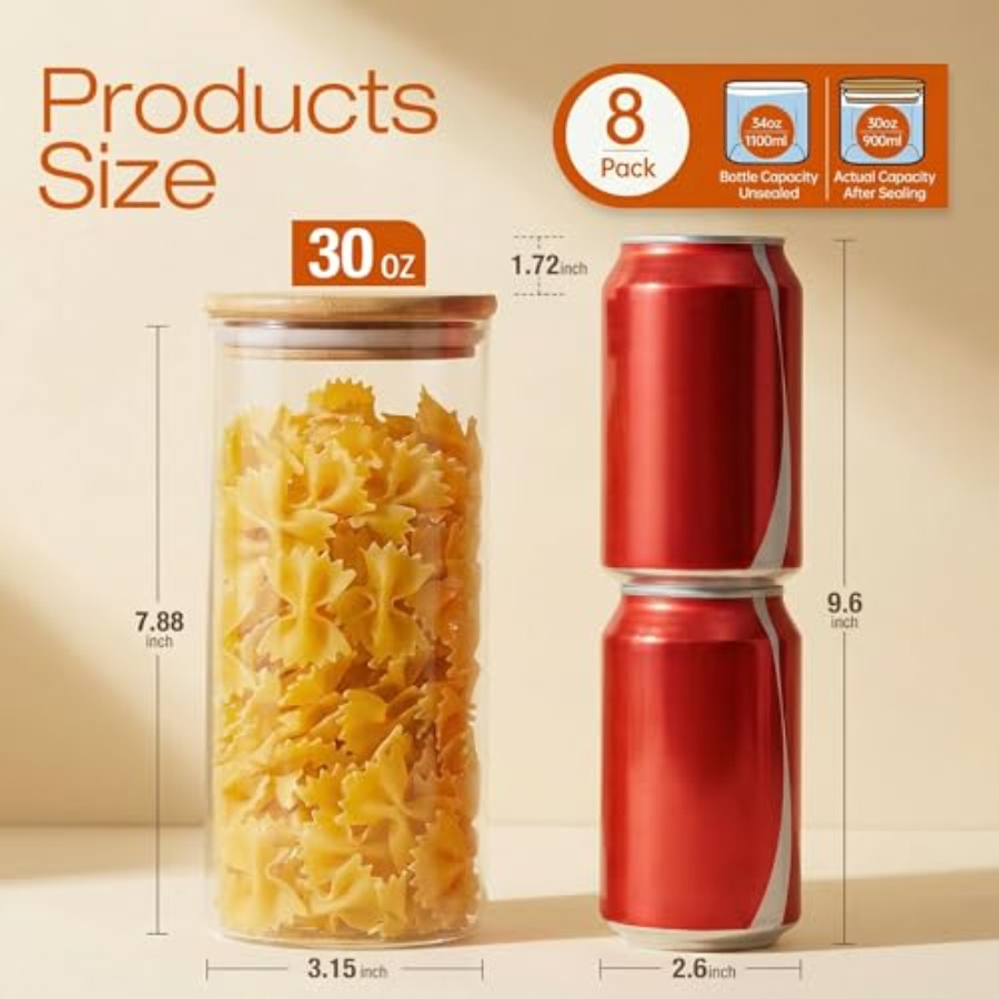 Bocaux en verre avec couvercle - Food Storage Glass Set avis et prix