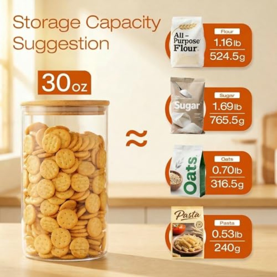 Bocaux en verre avec couvercle - Food Storage Glass Set avis et prix