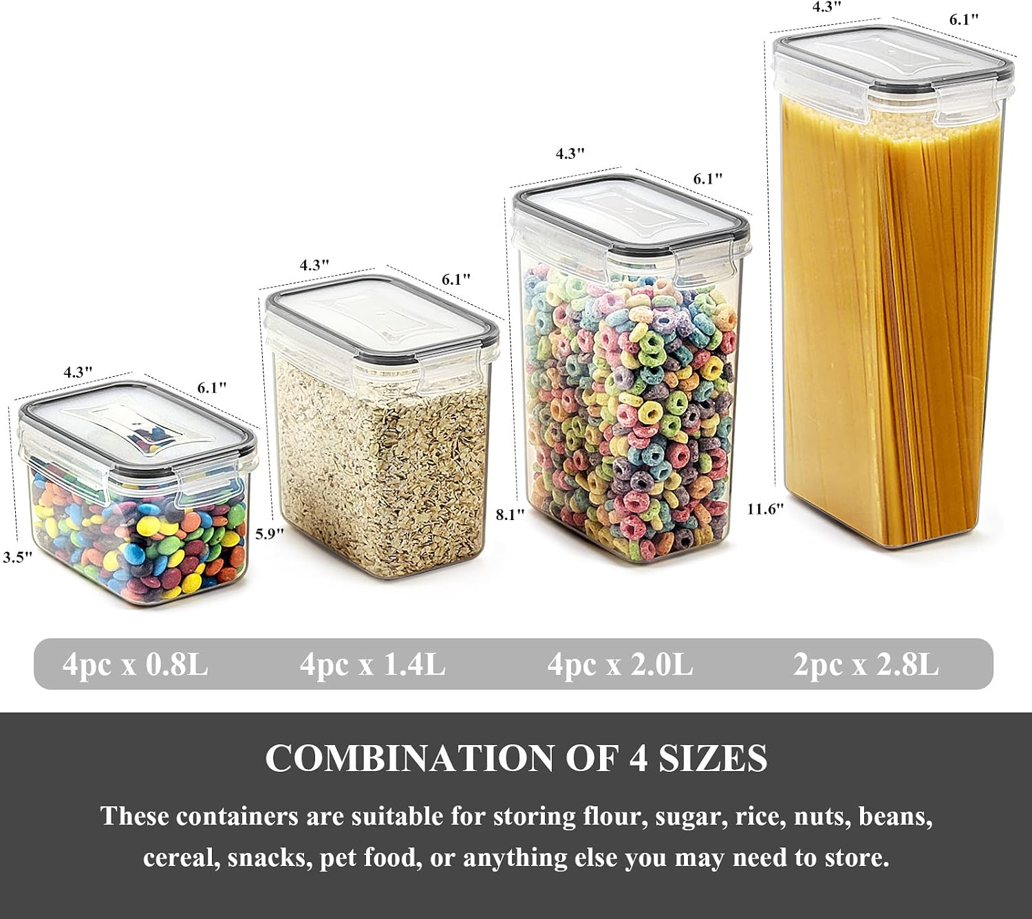 Contenants de stockage aliment - Food Storage Acrylic Containers avis et prix