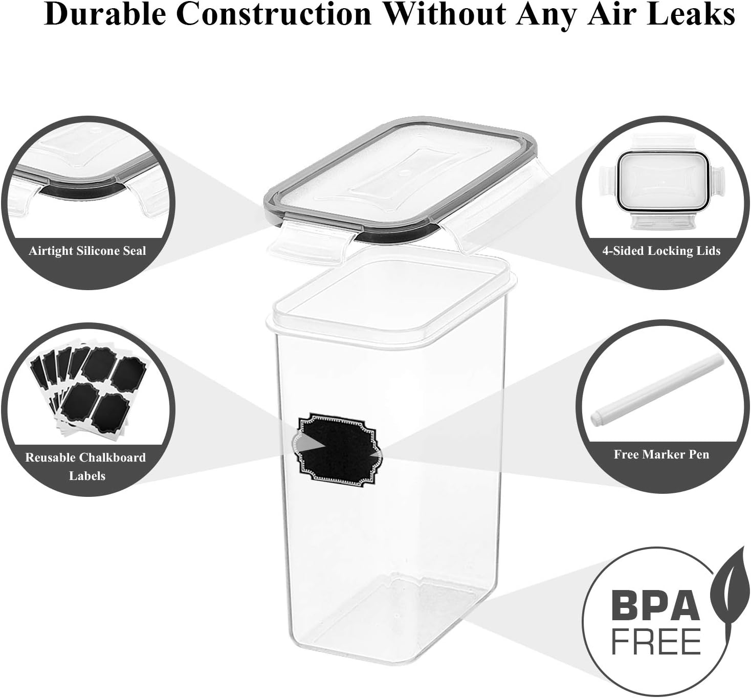 Contenants de stockage aliment - Food Storage Acrylic Containers avis et prix