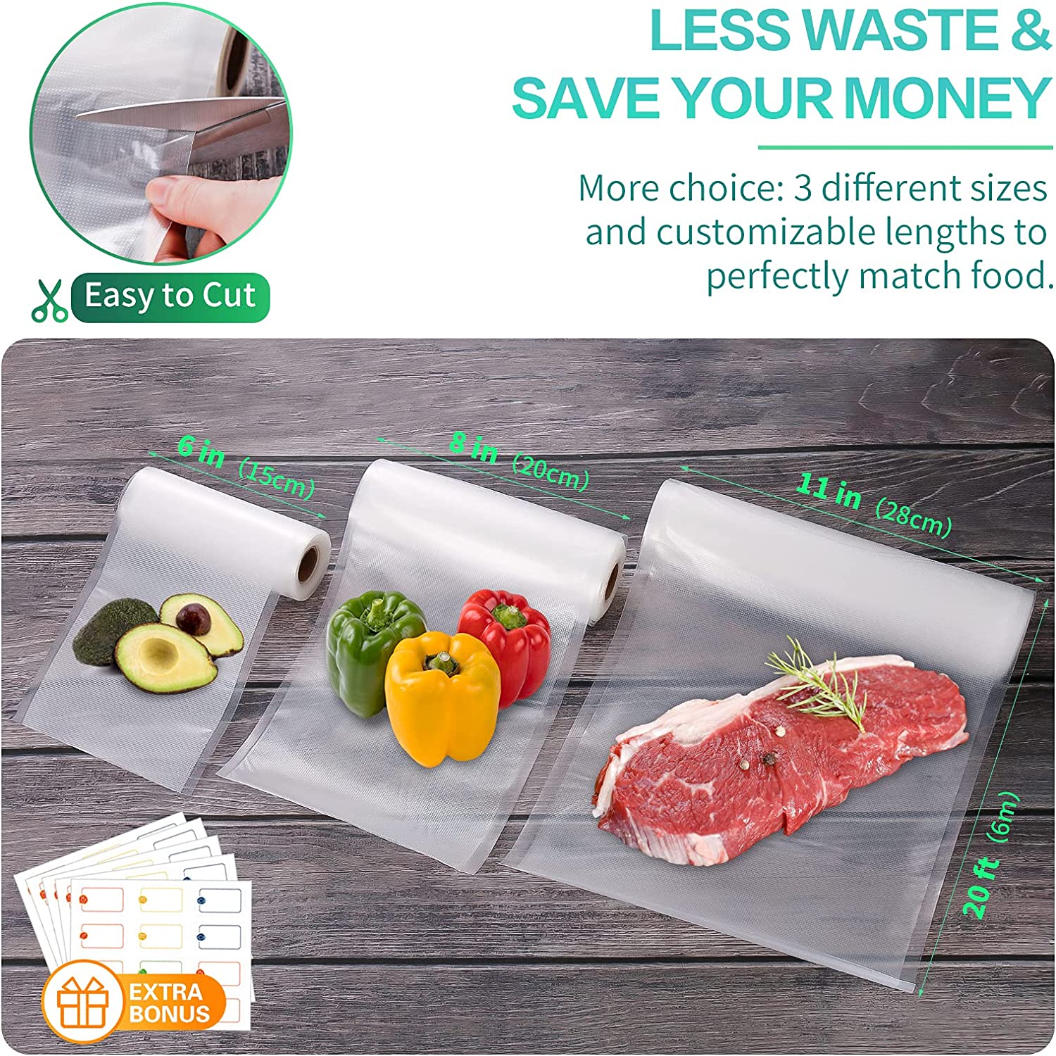 Sacs de cuisine pour scelleuse - Food Storage Vacuum Seal avis et prix