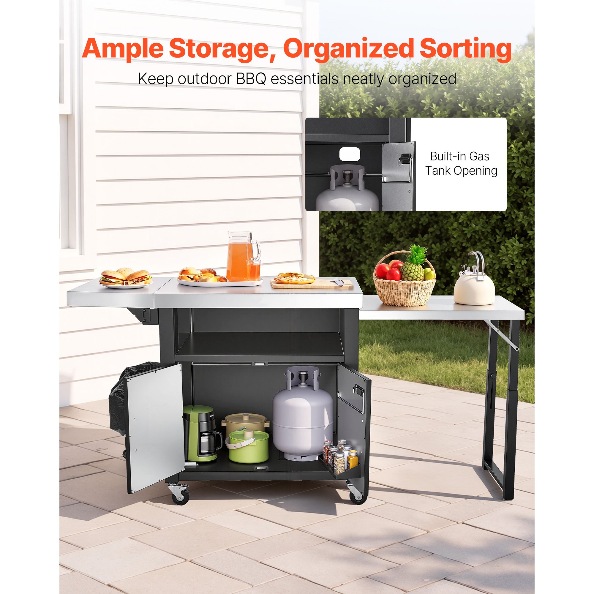 Chariot de barbecue extérieur  - Food Storage Kitchen Cabinet avis et prix