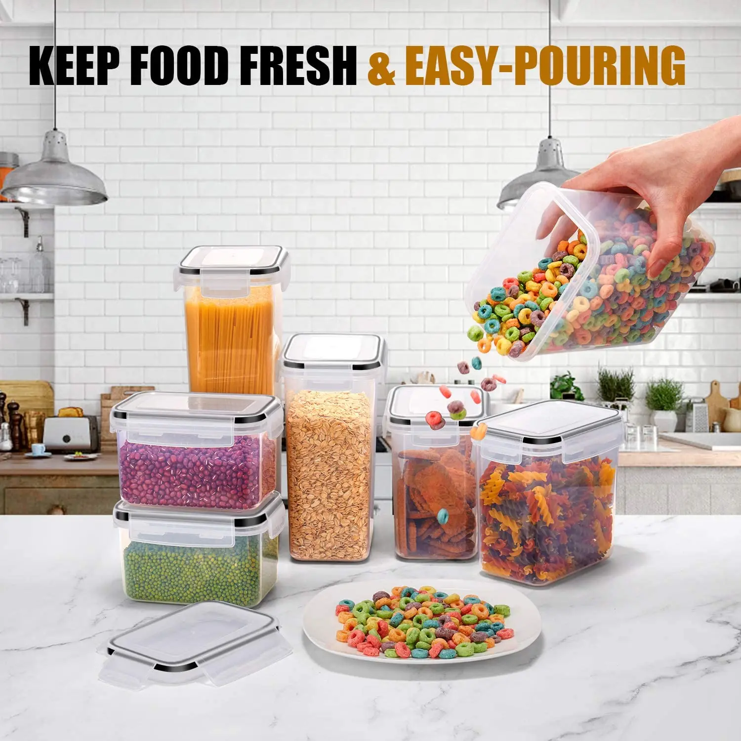 Ensemble de 7 contenants alime - Food Storage Acrylic Containers avis et prix