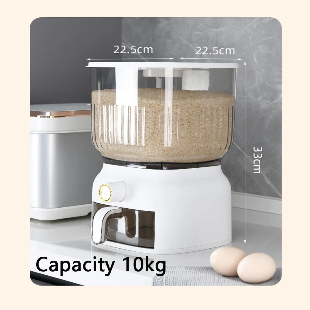 Seau à riz de cuisine 10KG, bo - Food Storage Acrylic Containers avis et prix