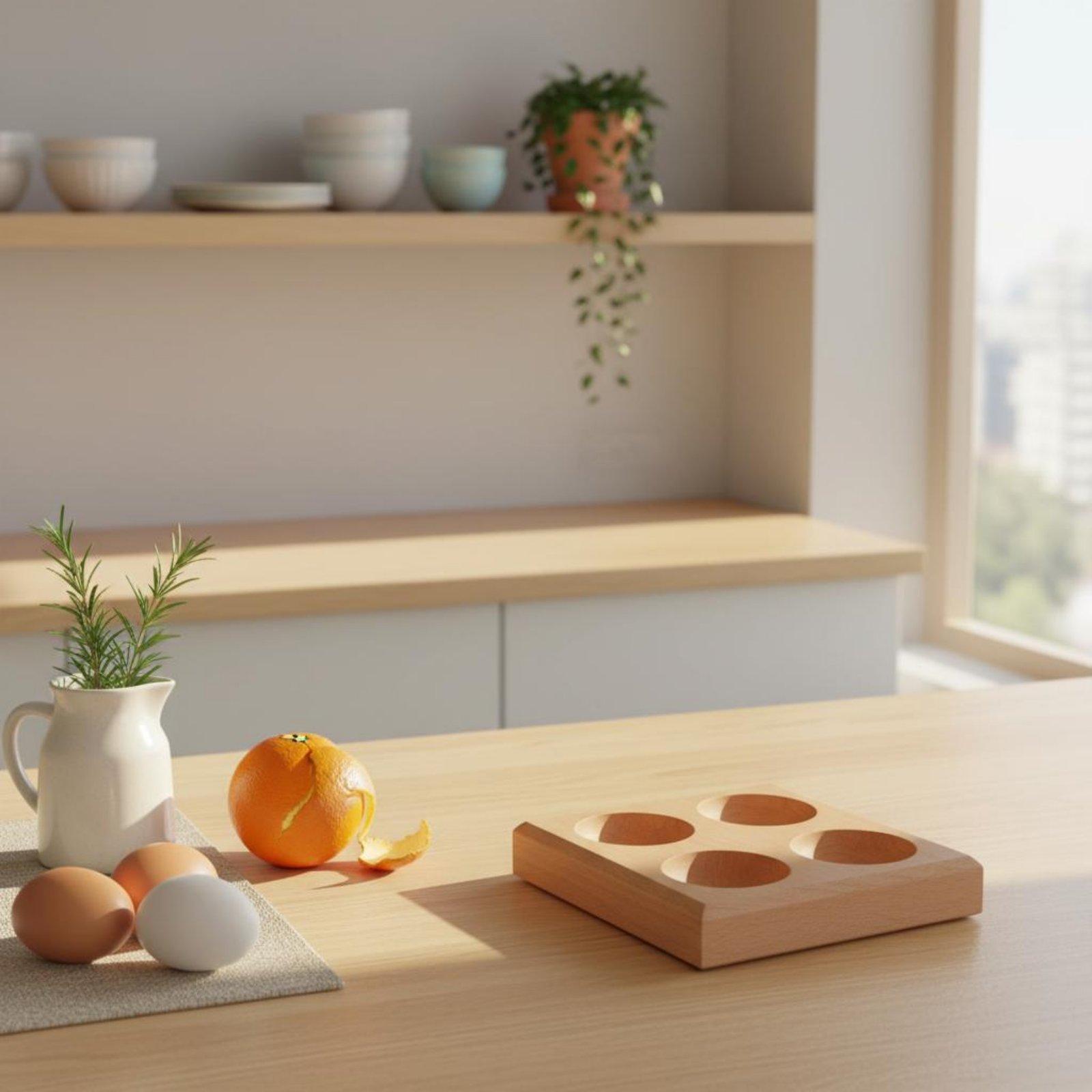 Plateau à œufs en bois de hêtr - Egg Storage Holder avis et prix