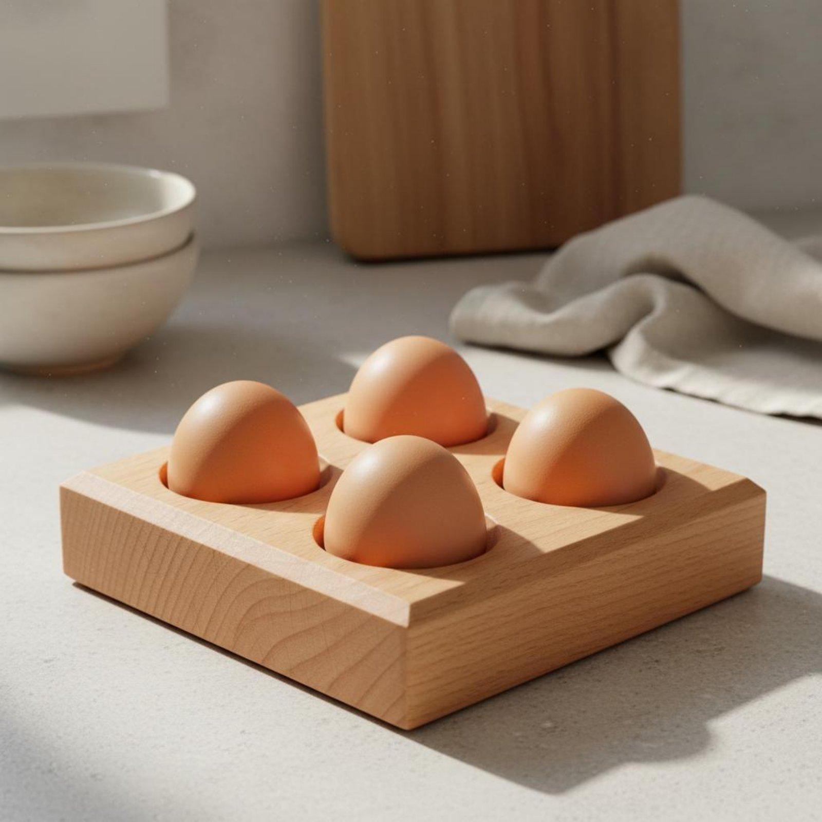Plateau à œufs en bois de hêtr - Egg Storage Holder avis et prix