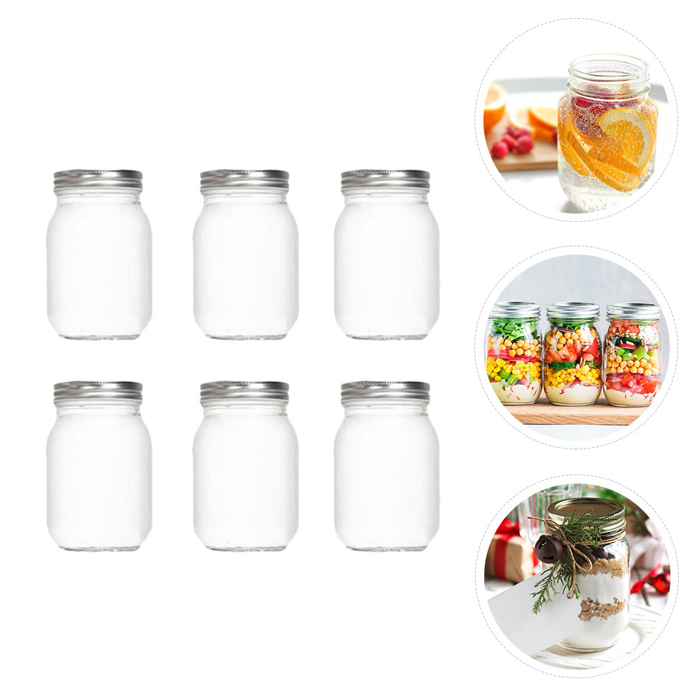 6 pots en verre ronds transpar - Food Storage With Lids avis et prix