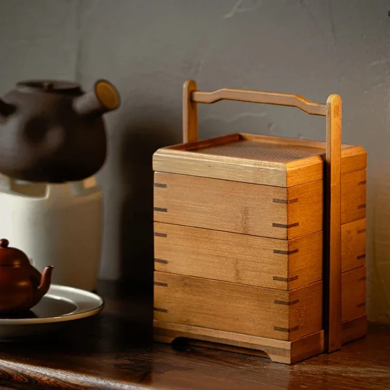 Panier de rangement en bambou, - Food Storage Acrylic Containers avis et prix