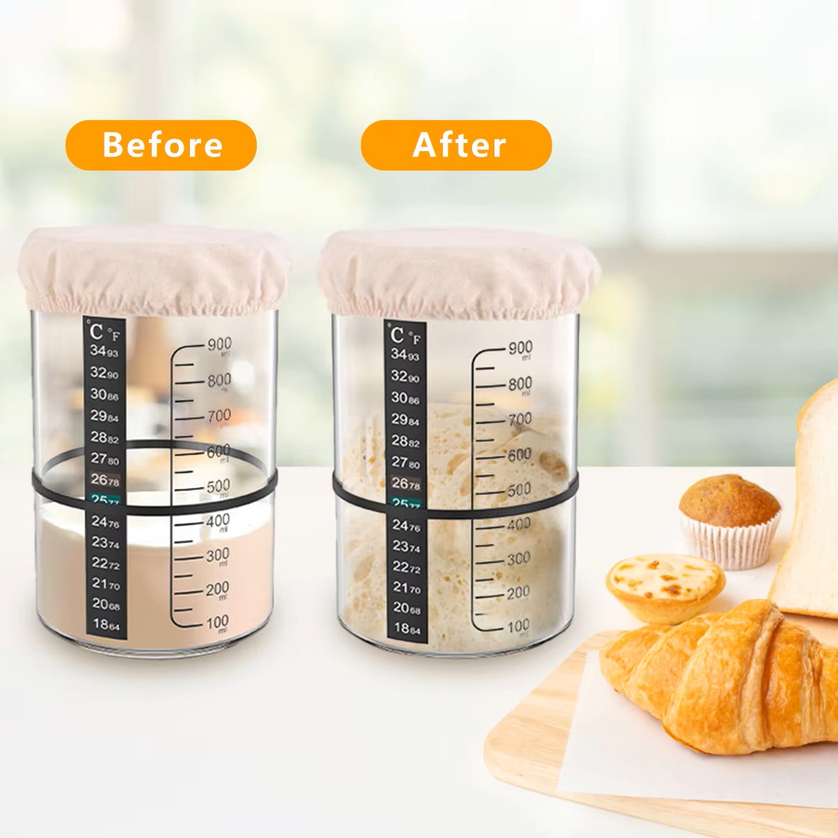 Ensemble de pots à levain 1500 - Food Storage Glass Set avis et prix