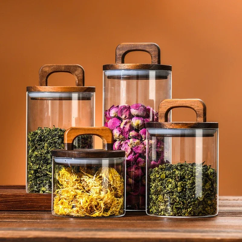 Pot en verre transparent avec  - Food Storage Jars With Lids avis et prix