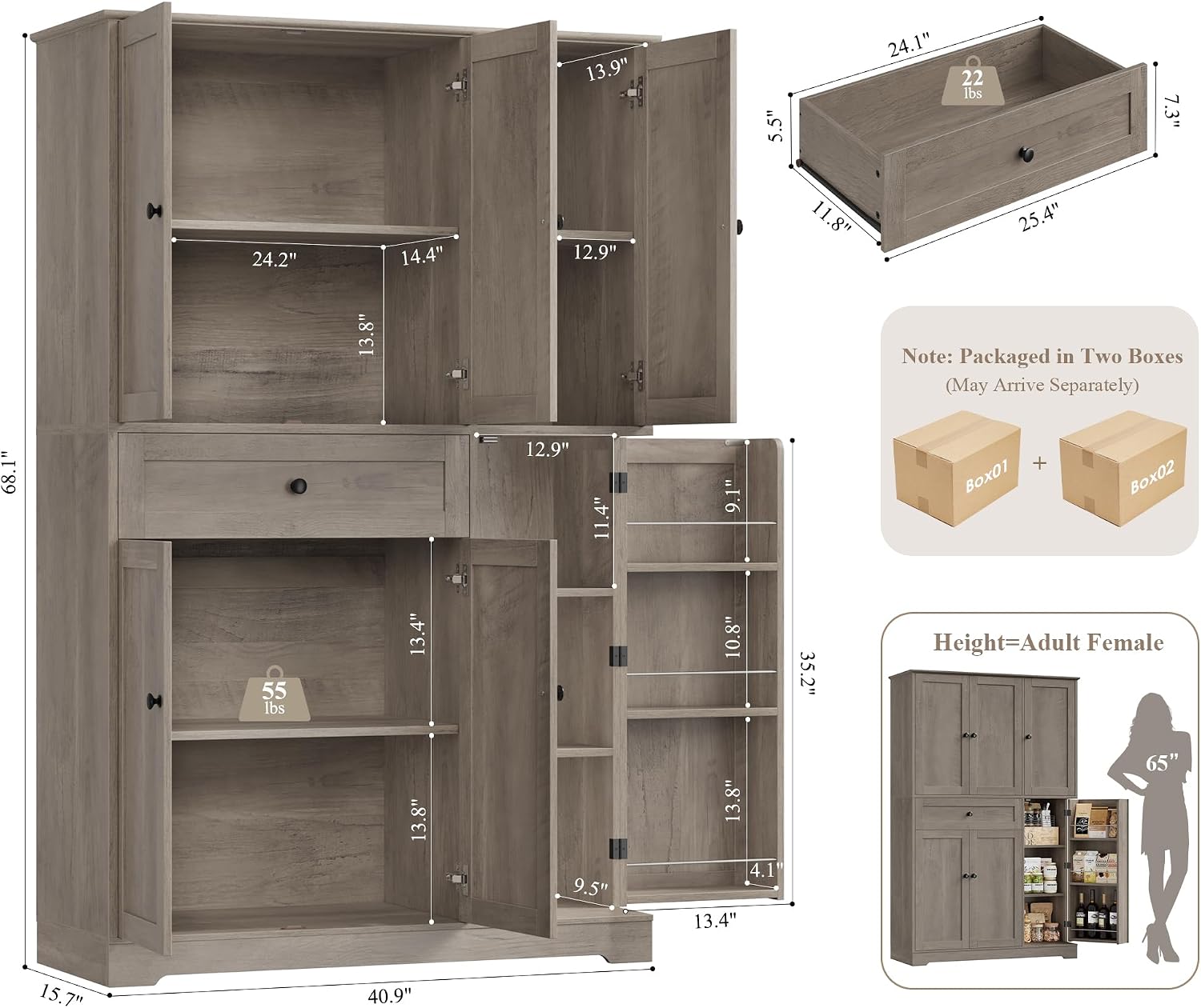 Meuble de rangement de cuisine - Food Storage Kitchen Cabinet avis et prix