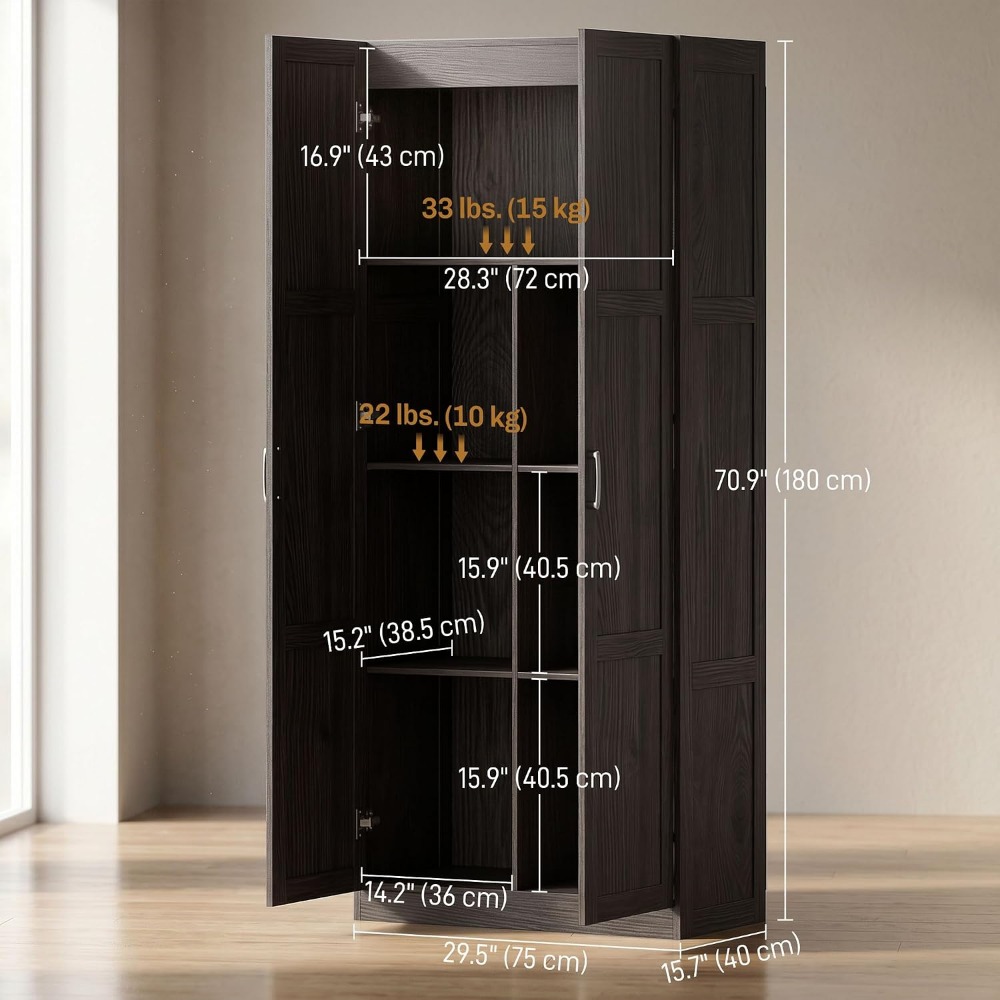 Armoire de cuisine HOMCOM de 7 - Food Storage Kitchen Cabinet avis et prix