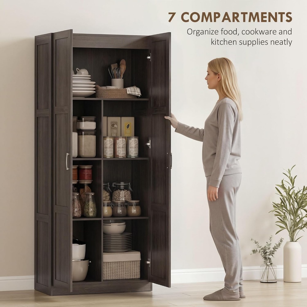 Armoire de cuisine HOMCOM de 7 - Food Storage Kitchen Cabinet avis et prix