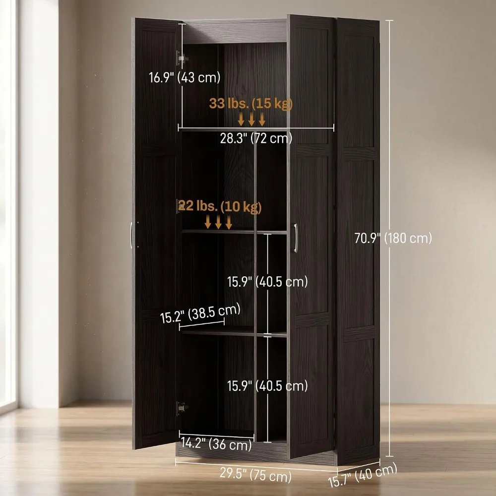 Armoire de cuisine HOMCOM de 7 - Food Storage Kitchen Cabinet avis et prix