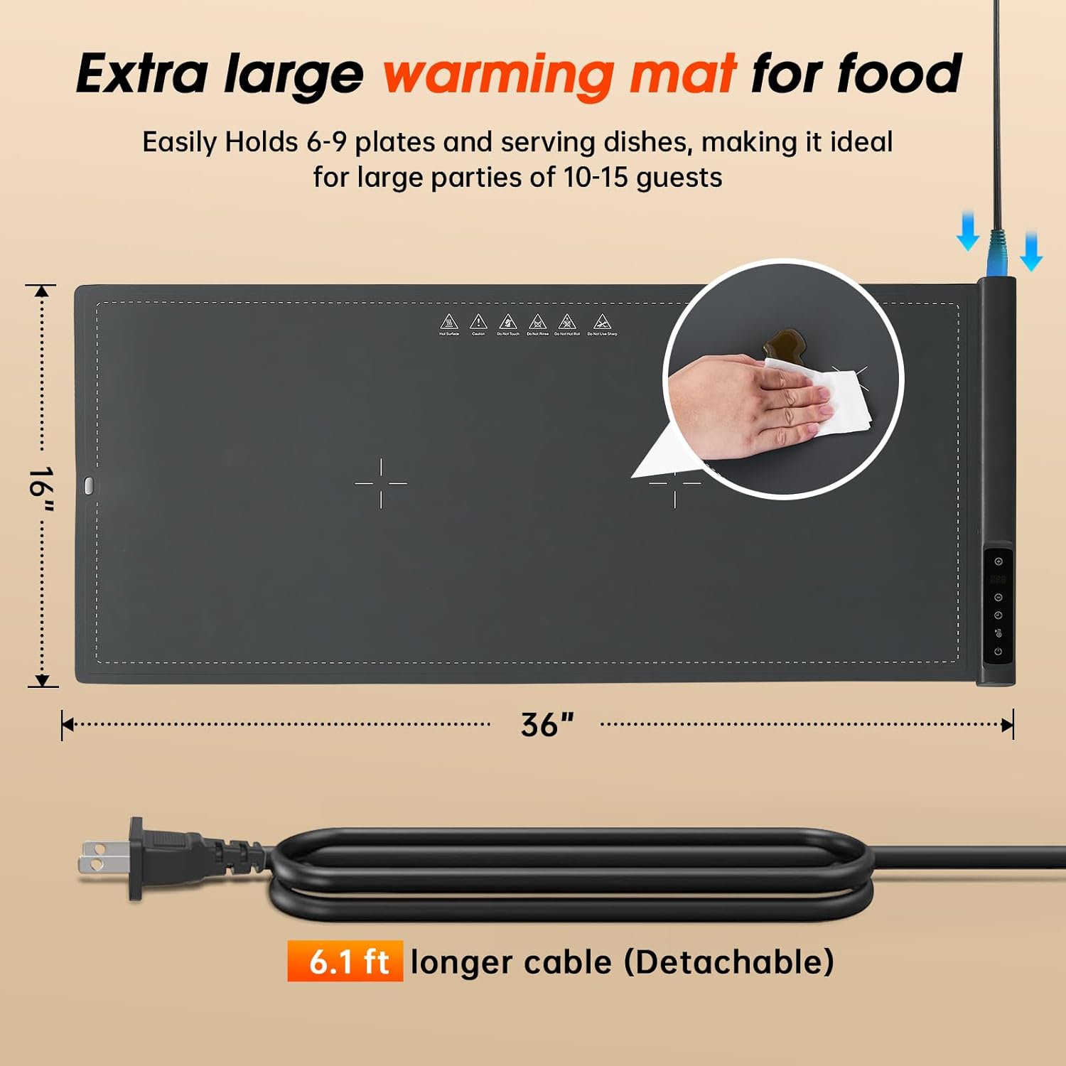 Tapis chauffant électrique ext - Portable Food Warmer avis et prix