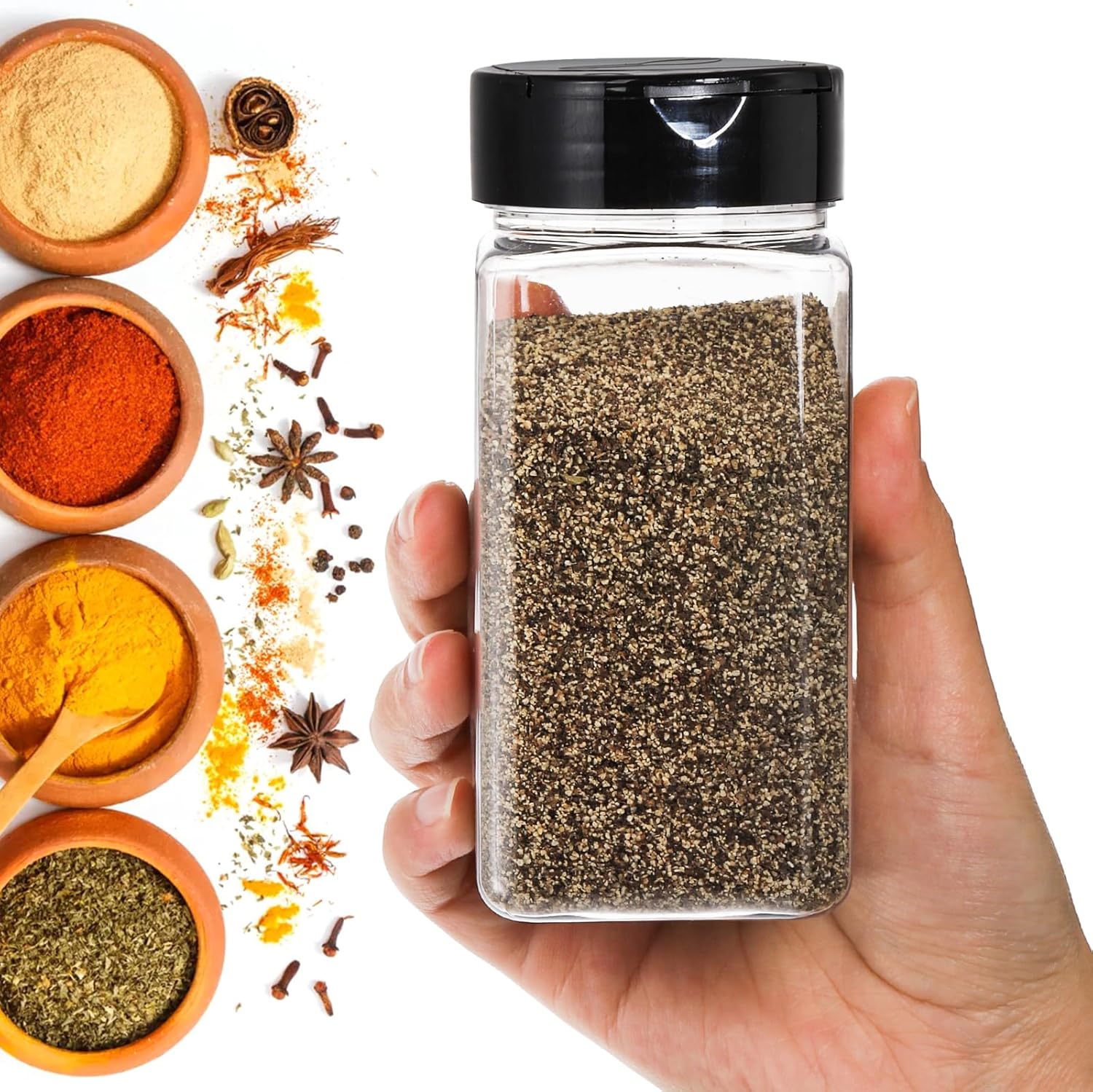 Grands pots à épices carrés en - Food Storage Jars With Lids avis et prix
