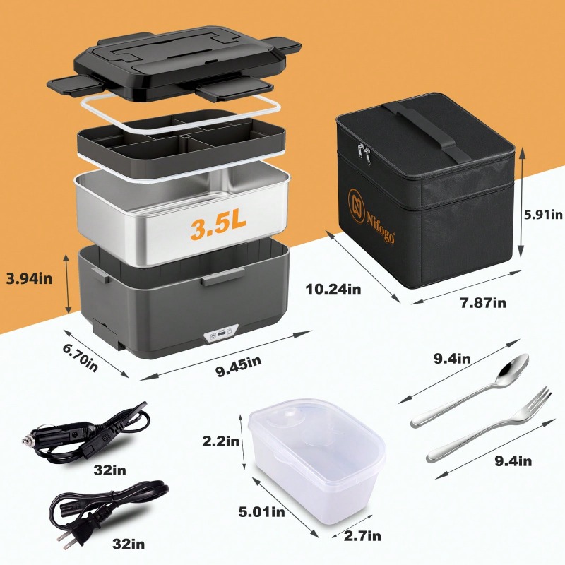 Boîte à lunch chauffante élect - Portable Food Warmer avis et prix