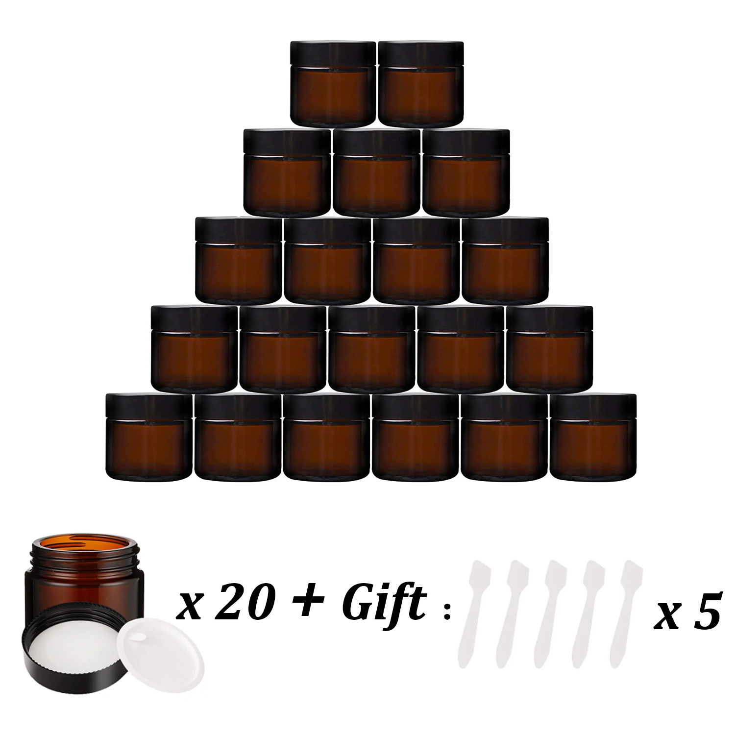 Petits pots en verre ambré ave - Food Storage Glass Set avis et prix