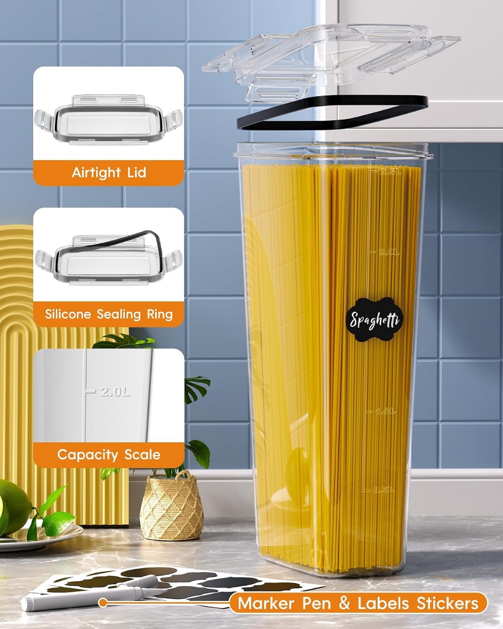 24 contenants hermétiques pour - Food Storage With Lids avis et prix