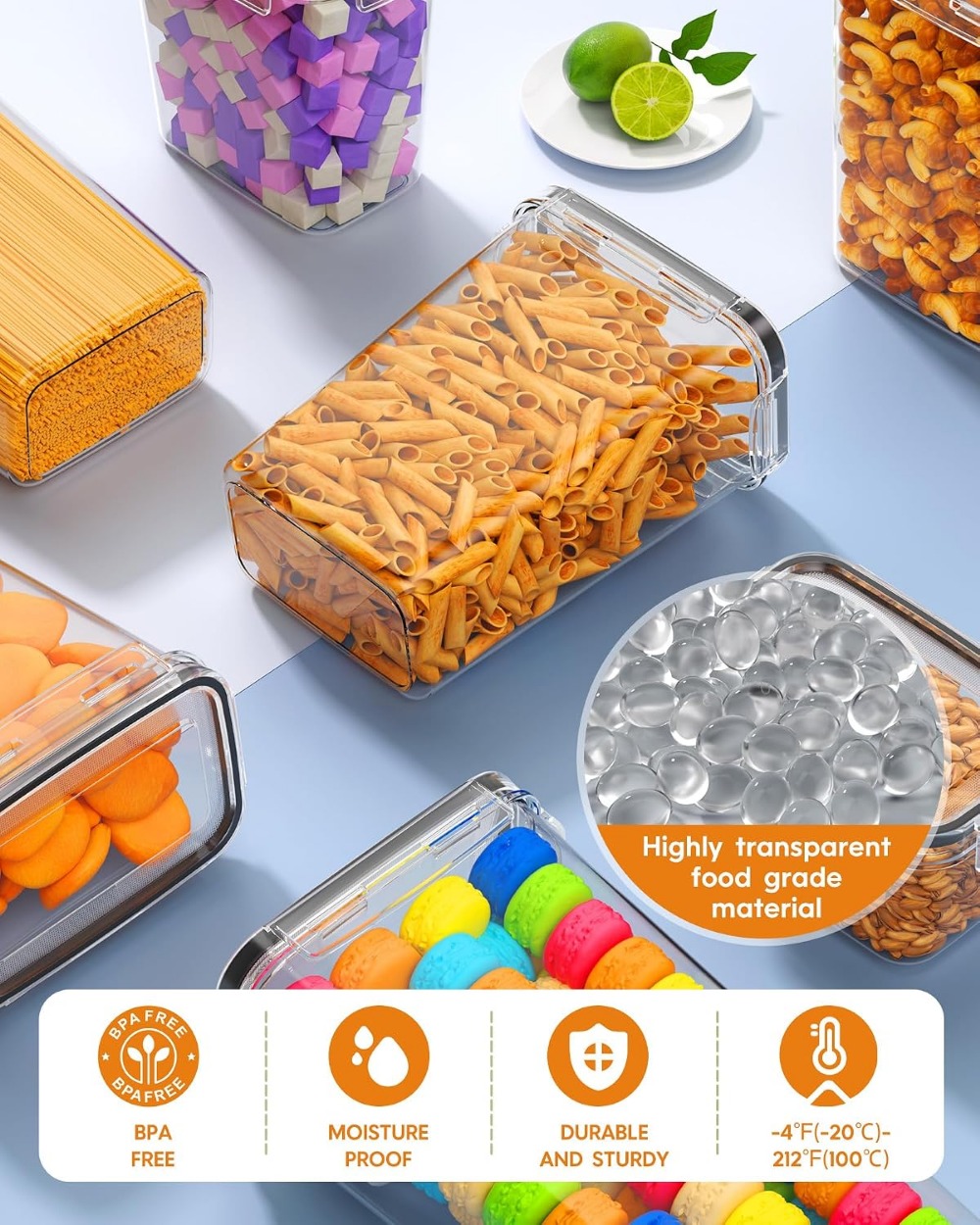 24 contenants hermétiques pour - Food Storage With Lids avis et prix