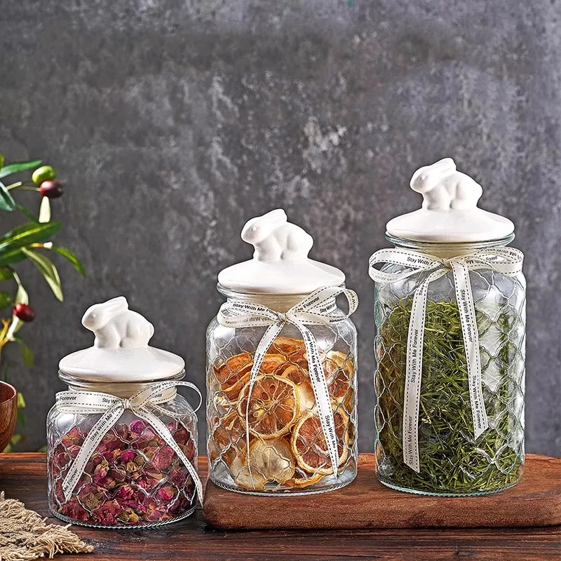 Bocal en verre transparent her - Food Storage Acrylic Containers avis et prix